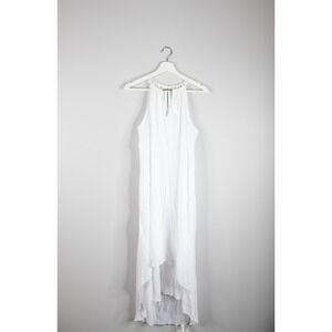 New York & Company Maxi Dress Women M White New Halter HighLow Bridal Graduation